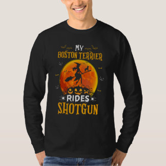 T-shirt Boston Terrier roule Shotgun Dog