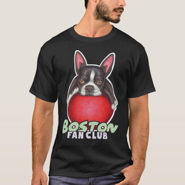 T-shirt Boston Terrier sur Red Ball 2 (Devant)