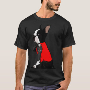 T-shirt Boston Terrier Tattoos I Love Maman