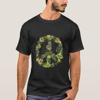 T-shirt Botanical Nature Illustration Peace Sign