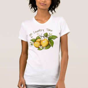 T-shirt Botanique florale au citron