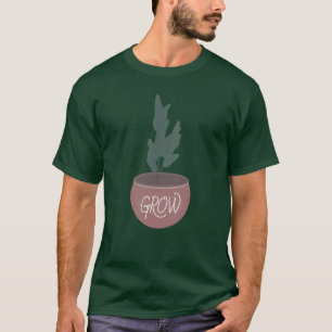 T-shirt Botanique Houseplants Plante Pot vert