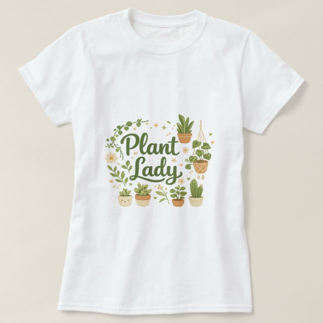 T-Shirt Botanique Plant Lady  (Design devant)
