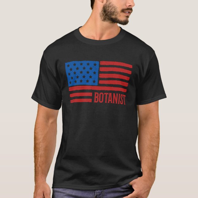 T-shirt Botanist Distressed Grunge American Flag USA Patri (Devant)