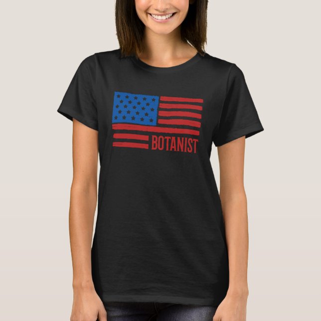 T-shirt Botanist Distressed Grunge American Flag USA Patri (Devant)