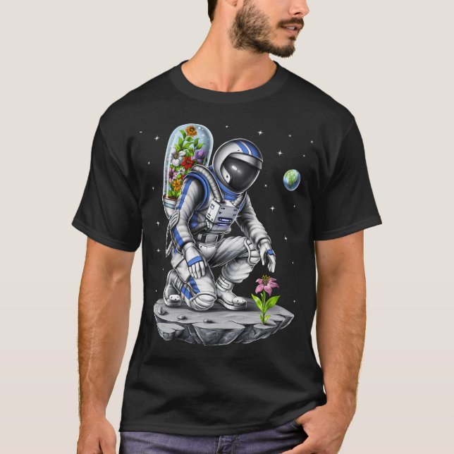 T-shirt Botaniste astronaute spatial (Devant)