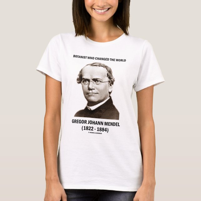 T-shirt Botaniste qui a changé le monde Gregor Mendel (Devant)