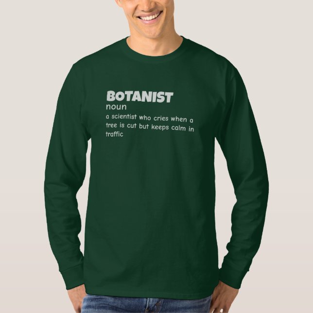T-shirt Botany Enseignant Drôle Définition (Devant)