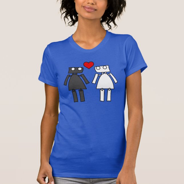 T-shirt Bots de dame personnalisables en amour (Devant)