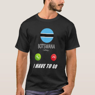 T-shirt Botswana Drapeau Souvenir Le Botswana Appelle