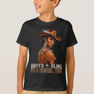 T-shirt Botte & Bling C'est Cowgirl Femmes Africaines