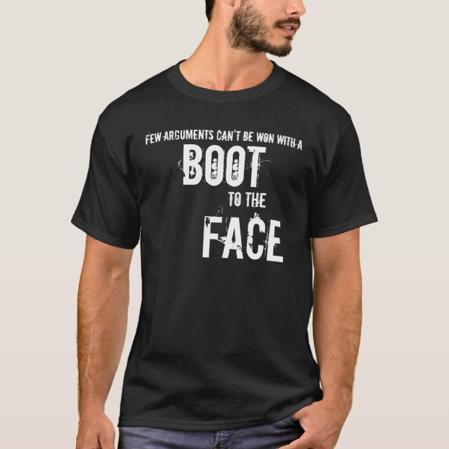 T-shirt Botte au visage - noir (Devant)