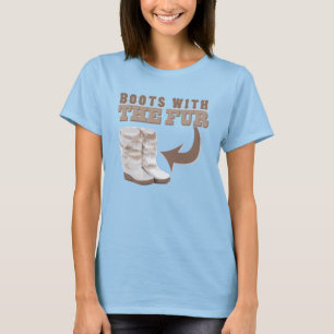 T-shirt Bottes avec la fourrure