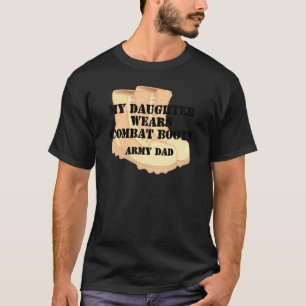 T-shirt Bottes de combat de désert de fille de papa