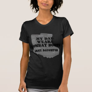 T-shirt Bottes de combat de papa de fille d'armée