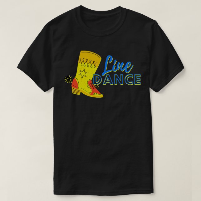 T-shirt Bottes de danse de ligne (Design devant)