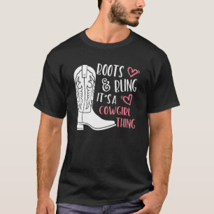 T-shirt Bottes de fille de campagne mignonnes ça brille c'