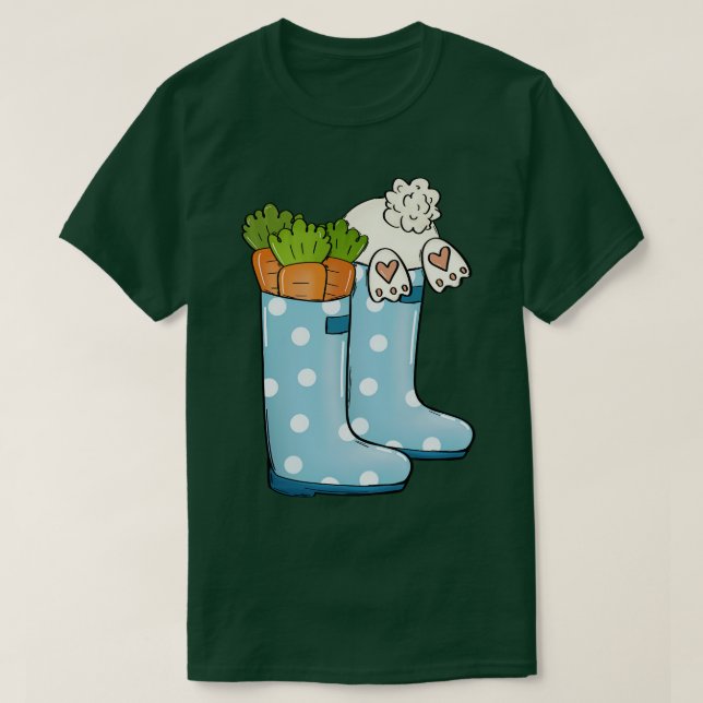 T-shirt bottes de pluie printanière (Design devant)