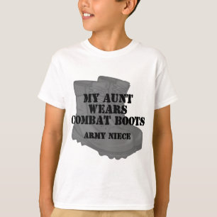 T-shirt Bottes de tante combat de nièce d'armée
