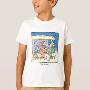 T-shirt Bottes d'Ugg de bande dessinée de Noël
