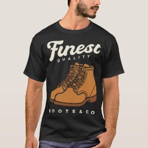T-shirt Bottes en cuir