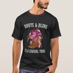 T-shirt Bottes et Bling c'est une chose de Cowgirl Femme C