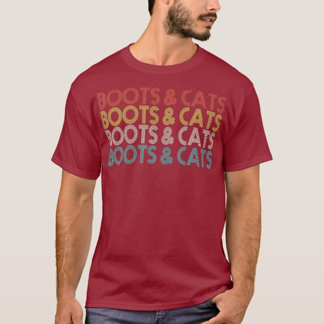 T-shirt Bottes et chats - Funny House Techno (Devant)