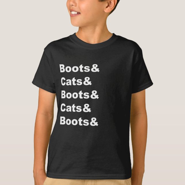 T-shirt Bottes et hip hop de Beatbox de chats (Devant)