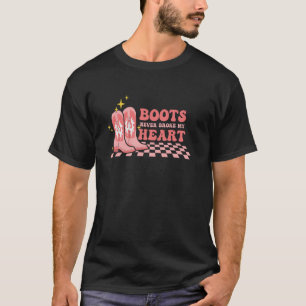 T-shirt Bottes jamais brisé mon coeur Rétro Vintage Wester
