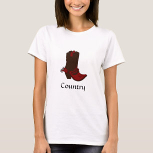 T-shirt Bottes marron occidentales