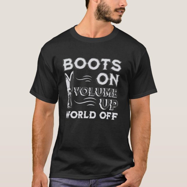 T-shirt Bottes montées volume augmenté cow-boy amateur de  (Devant)