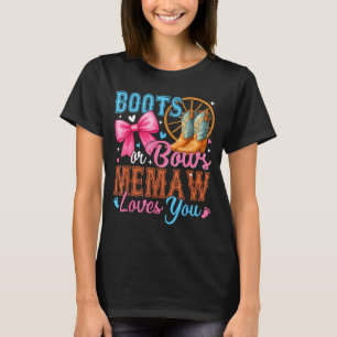 T-shirt Bottes ou arcs Memaw t'aime Révélation de genre Fa
