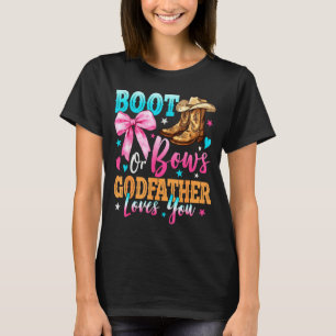 T-shirt Bottes ou arcs Parrain t'aime révélation du sexe F
