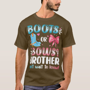 T-shirt Bottes Ou Bows Frère Sexe Révéler Baby shower Pr