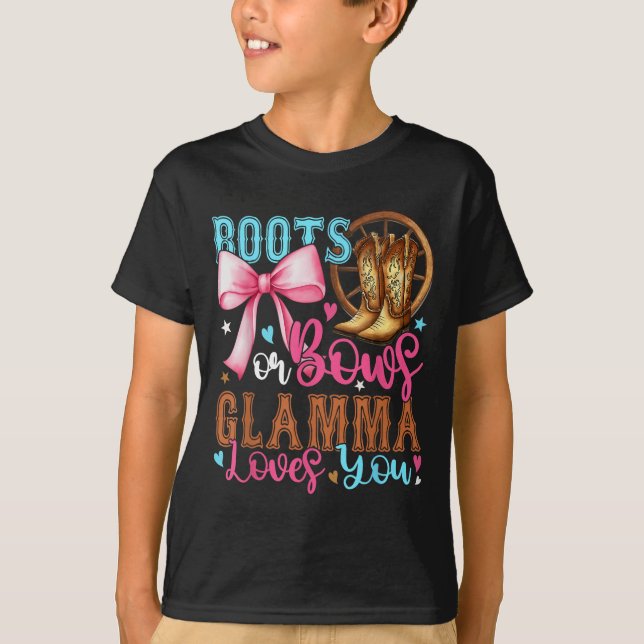 T-shirt Bottes Ou Bows Glamma Vous Aime Genre Reveve Party (Devant)