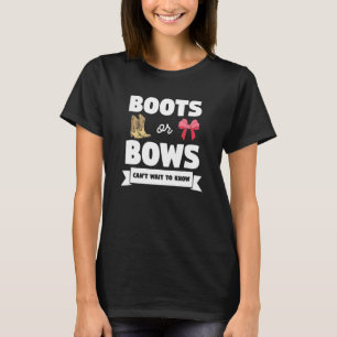 T-shirt Bottes Ou Bows Grossesse Faire-part Sexe Révélatio