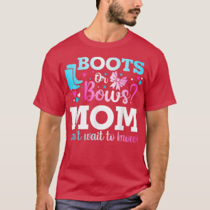 T-shirt Bottes ou Bows Maman Genre Révéler Baby shower Ann