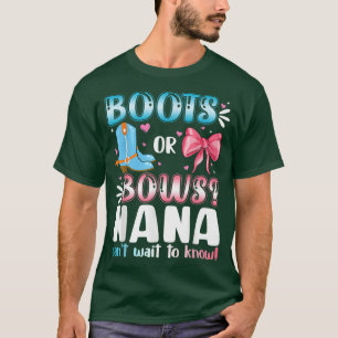 T-shirt Bottes Ou Bows Nana Baby shower De Révélation De S