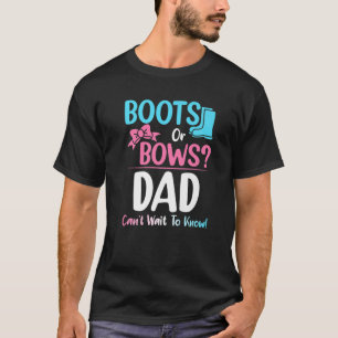 T-shirt Bottes Ou Bows Papa Genre Révéler Grossesse Annonc