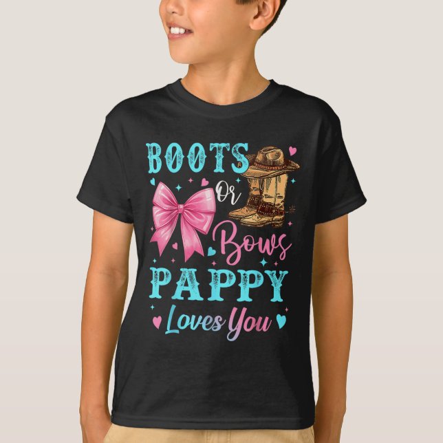 T-shirt Bottes Ou Bows Pappy Loves You Gender Reveillez Fa (Devant)