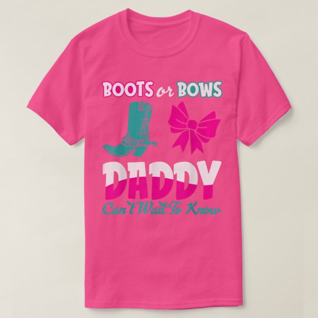 T-shirt Bottes ou vaches papa Grossesse Genre Reveillez (Design devant)