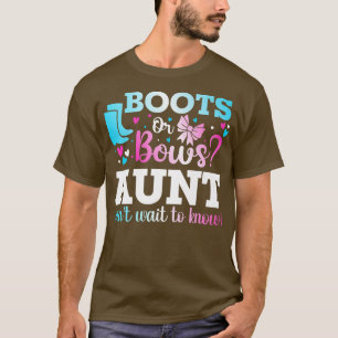 T-shirt Bottes ou vaches tante Baby shower de révélation d