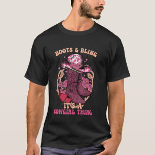 T-shirt Bottes pour femmes & bling c'est une cowgirl