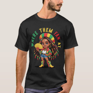 T-shirt Bottes Sur Le Terrain Black Girl Cowgirl Où Ils