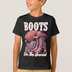 T-shirt Bottes Sur Le Terrain Boot Cowboy Western Cowgirl