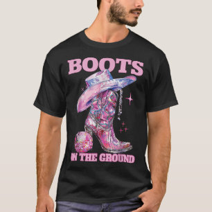 T-shirt Bottes Sur Le Terrain Boot Cowboy Western Cowgirl 