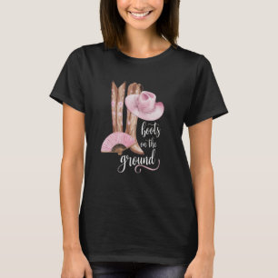 T-shirt Bottes Sur Le Terrain Country Boot Rose Music West