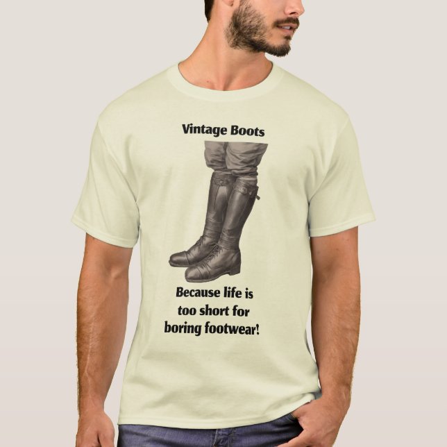 T-shirt Bottes vintages (Devant)