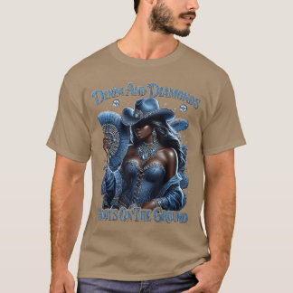 T-shirt Bottes Western Onhe Ground Denim et Diamants Cowgi
