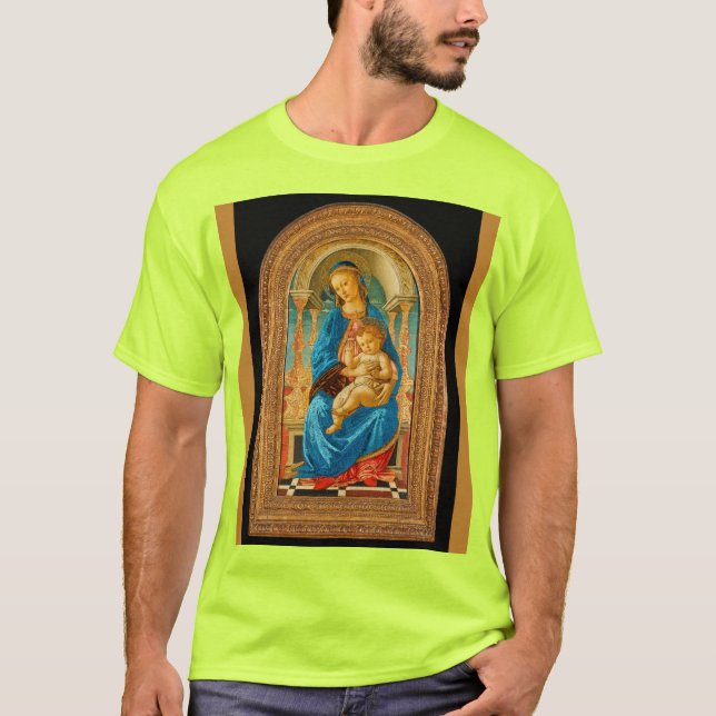 T-shirt Botticelli (1445-1510) Madonna & Child Enthroned (Devant)